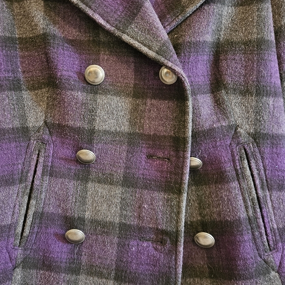 The Limited plaid purple coat 💜 - Picture 5 of 8